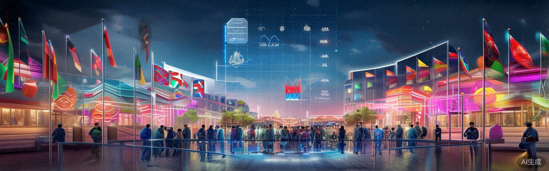 东南亚地区地图叠加电商购物图标，展示印尼、泰国、越南、菲律宾等热门市场