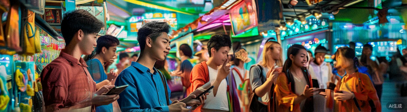 东南亚地区数字经济发展与年轻消费群体购物场景图