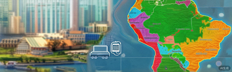 拉美地区地图与移动手机、物流卡车图标，聚焦巴西、墨西哥、智利市场