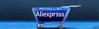 速卖通AliExpress蓝色购物车标志