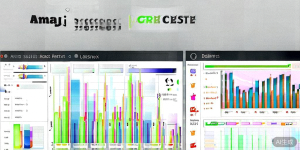 亚马逊卖家中心后台数据分析面板，展示业务报告与广告绩效