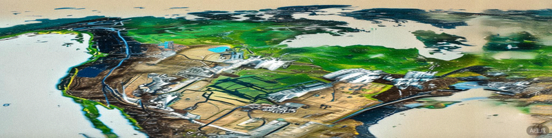 北美地图展示近岸外包与自动化仓库物流示意图