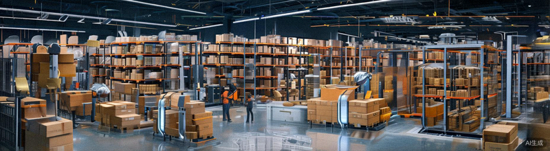 亚马逊FBA仓库内部自动化物流与货架系统运作实景