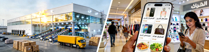 中东地区现代化物流枢纽与消费者购物场景